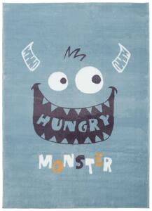 Kinderteppich Monster in Blau ca. 120x170cm, Blau