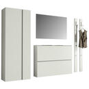 Bild 1 von Moderano Garderobe, Weiß, Glas, 5-teilig, 220x185x33 cm, Garderobe, Garderoben-Sets