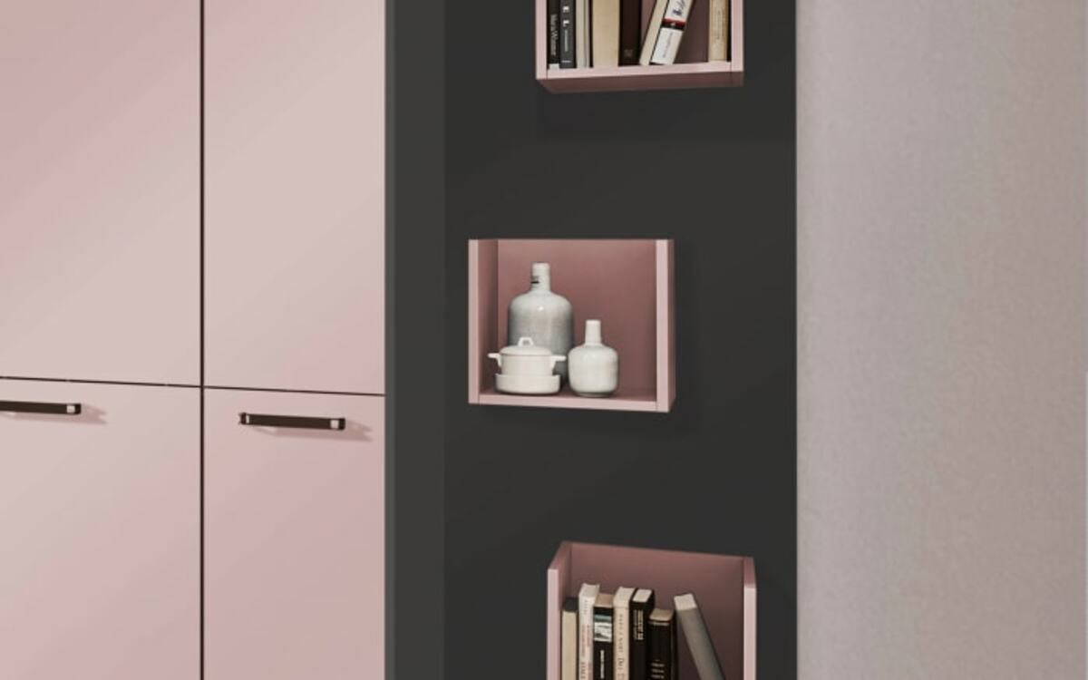 Bild 3 von Pino - Einbauküche PN 80/PN 200, graphit/Antikrosa, inkl. Elektrogeräte