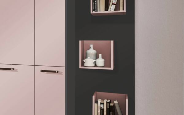 Bild 3 von Pino - Einbauküche PN 80/PN 200, graphit/Antikrosa, inkl. Elektrogeräte