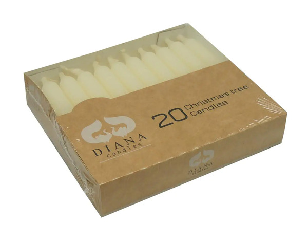 Bild 1 von Diana Candles Baumkerzen Ø 1,2 cm x 11 cm creme 20er Pack