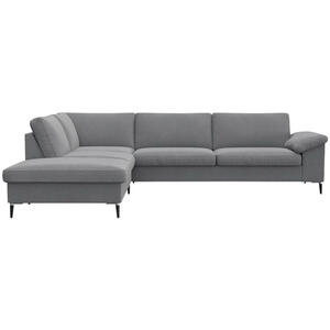 Livetastic Ecksofa, Grau, Textil, 5-Sitzer, Füllung: Schaumstoff,Schaumstoff, Federn, Ottomane links, L-Form, 279x225 cm, Reach, Goldenes M, Oeko-Tex® Standard 100, Made in Europe, FSC Mix, Lederau