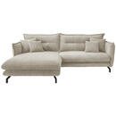 Bild 1 von Livetastic Ecksofa, Beige, Textil, 4-Sitzer, Füllung: Schaumstoff, L-Form, 255x180 cm, Rücken echt, Armteil links, rechts, Wohnzimmer, Sofas & Couches, Wohnlandschaften, Ecksofas