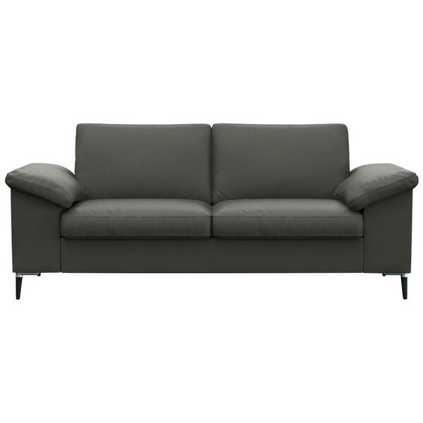 Livetastic 2SitzerSofa, Dunkelgrau, Leder, Echtleder, ColorFinish