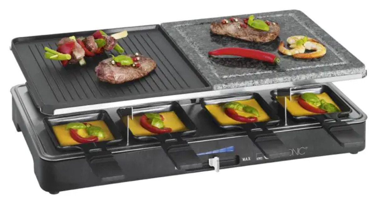 Bild 1 von Clatronic 2 in 1 Raclette-Grill RG 3518 Grillfläche: ca. 46 x 23 cm