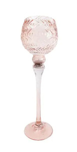 TrendLine Windlicht Glas Ø 13 x 35 cm rosa