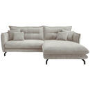 Bild 1 von Livetastic Ecksofa, Silber, Textil, 4-Sitzer, Füllung: Schaumstoff, L-Form, 255x180 cm, Rücken echt, Armteil links, rechts, Wohnzimmer, Sofas & Couches, Wohnlandschaften, Ecksofas