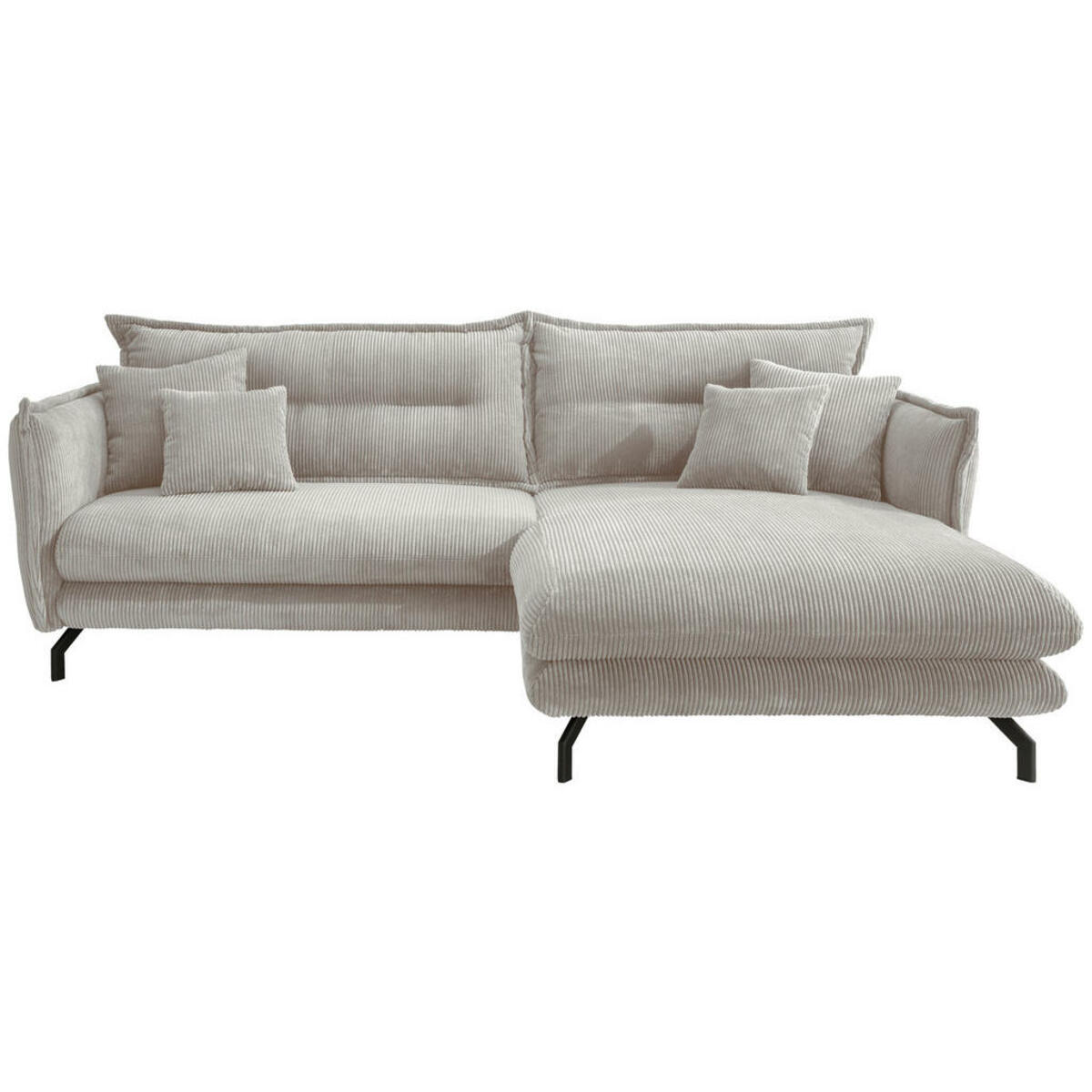 Bild 1 von Livetastic Ecksofa, Silber, Textil, 4-Sitzer, Füllung: Schaumstoff, L-Form, 255x180 cm, Rücken echt, Armteil links, rechts, Wohnzimmer, Sofas & Couches, Wohnlandschaften, Ecksofas