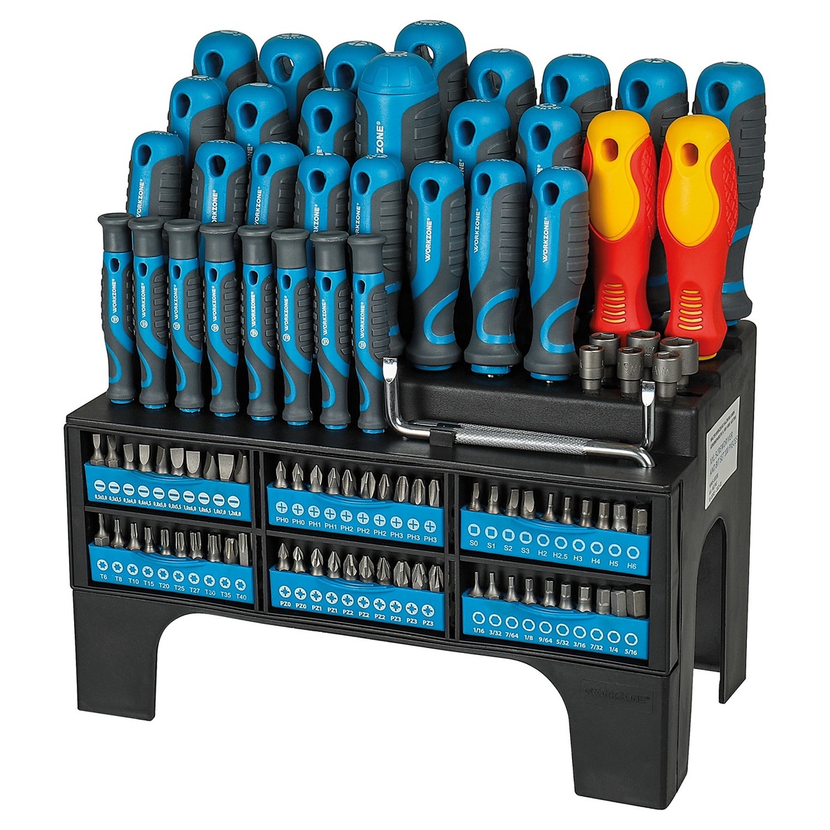 Bild 1 von WORKZONE XXL-Schraubendreher- und Bitset 100 tlg.