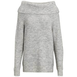 Damen Strickpullover mit Carmenkragen