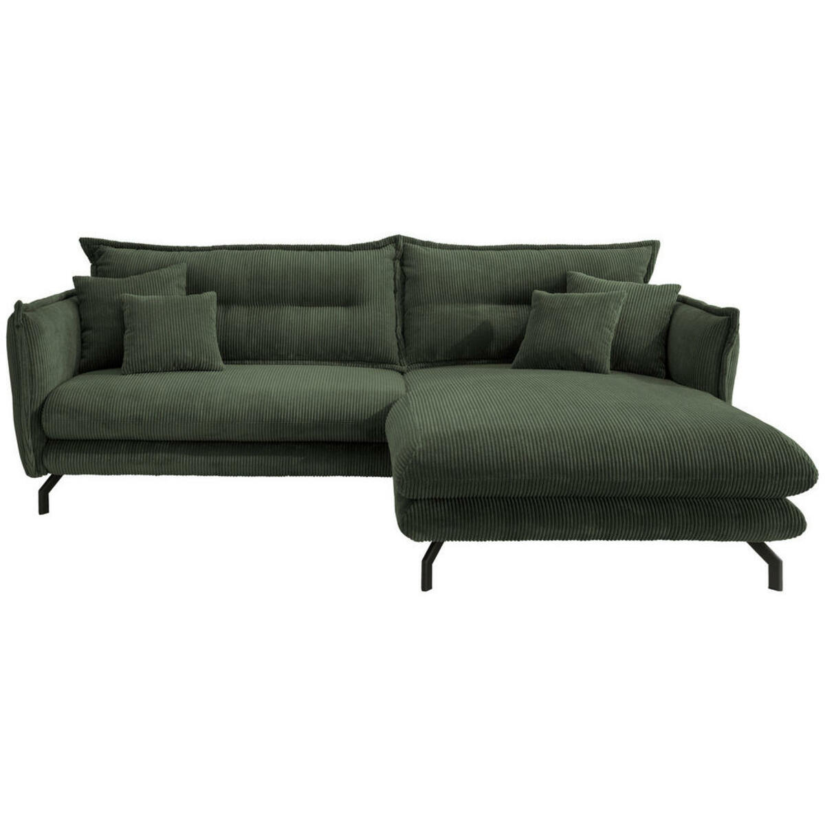 Bild 1 von Livetastic Ecksofa, Grün, Textil, 4-Sitzer, Füllung: Schaumstoff, L-Form, 255x180 cm, Rücken echt, Armteil links, rechts, Wohnzimmer, Sofas & Couches, Wohnlandschaften, Ecksofas