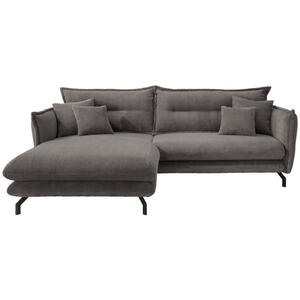 Livetastic Ecksofa, Grau, Textil, 4-Sitzer, Füllung: Schaumstoff, L-Form, 255x180 cm, Rücken echt, Armteil links, rechts, Wohnzimmer, Sofas & Couches, Wohnlandschaften, Ecksofas