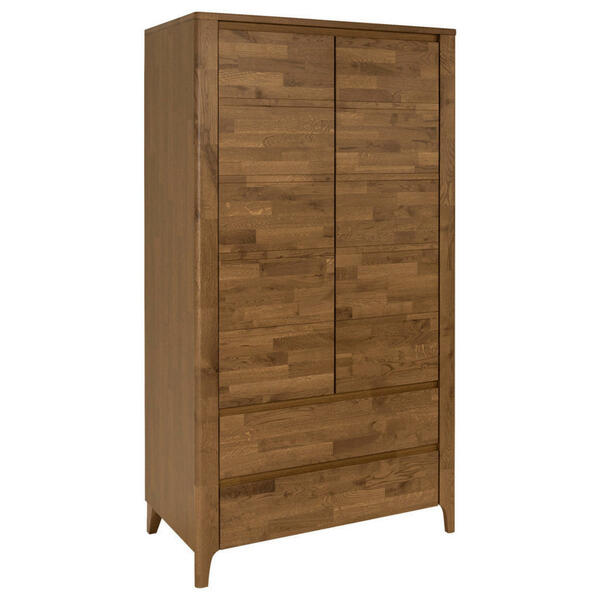 Bild 1 von Garderobenschrank, Buche, Eiche, Holzwerkstoff, Eiche, Hartholz, 2 Schubladen, 106.5x200x56.5 cm, Garderobe, Garderobenschränke, Garderobenschränke