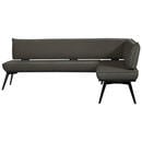 Bild 1 von Carryhome Eckbank, Schwarz, Holz, Metall, Textil, Buche, massiv, Eckteil, Ottomane rechts, 235x165 cm, Stoffauswahl, Esszimmer, Bänke, Eckbänke