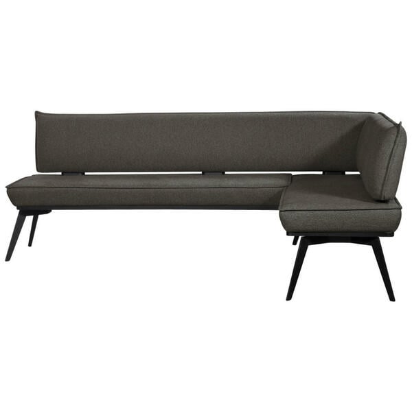 Bild 1 von Carryhome Eckbank, Schwarz, Holz, Metall, Textil, Buche, massiv, Eckteil, Ottomane rechts, 235x165 cm, Stoffauswahl, Esszimmer, Bänke, Eckbänke