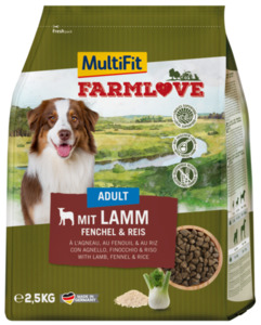 MultiFit Farmlove Adult 2,5kg Lamm & Reis
