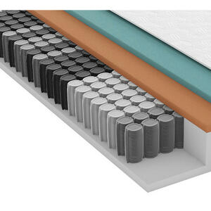 Schlaraffia Gel-Taschenfederkernmatratze Primus Next 270 Tfk, Grau, Weiß, Textil, H4, 100x220 cm, Oeko-Tex® Standard 100, Härtegradauswahl, Bezug abnehmbar/waschbar, atmungsaktiv, schadstoffgeprü