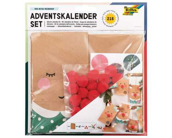 Bild 1 von Folia Red Nose Reindeer Adventskalender-Set 216teilig