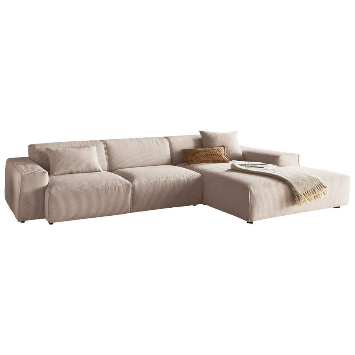 Bild 1 von Pure Home Lifestyle Ecksofa 9125, Taupe, Textil, 4-Sitzer, Ottomane rechts, L-Form, 299x189 cm, Blauer Engel, Goldenes M, Made in EU, Oeko-Tex® Standard 100, DGM-Emissionslabel, seitenverkehrt erhä