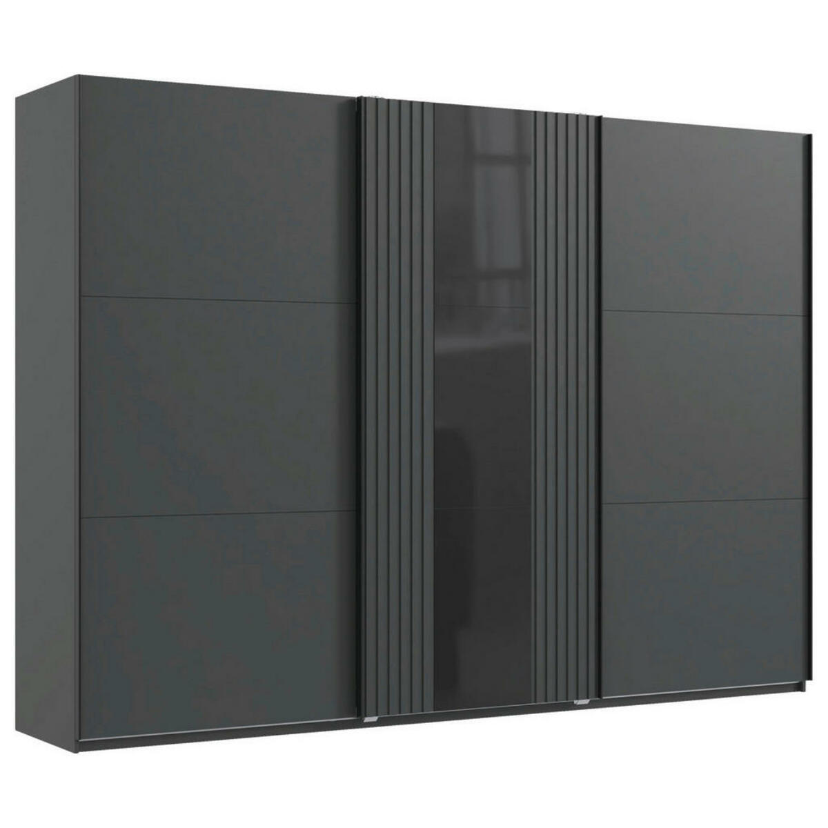 Bild 1 von Mid.you Schwebetürenschrank, Graphit, Schwarz, Holzwerkstoff, 3 Fächer, 300x216x65 cm, BQ - Bündnis für Qualität, Made in Germany, DIN EN ISO 9001, in verschiedenen Größen erhältlich, Schlafz