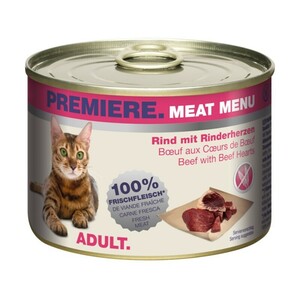 PREMIERE Meat Menu Adult Rind mit Rinderherzen 6x200 g