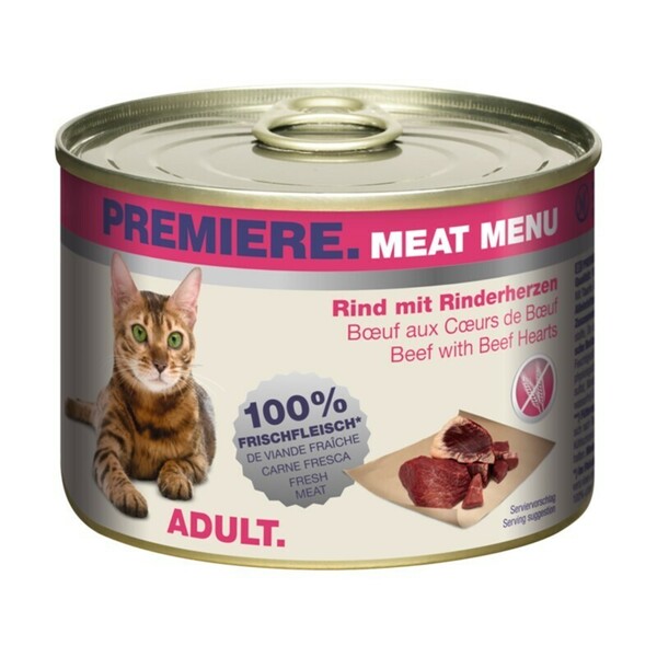 Bild 1 von PREMIERE Meat Menu Adult Rind mit Rinderherzen 6x200 g