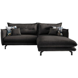 Livetastic Ecksofa, Anthrazit, Textil, 4-Sitzer, Füllung: Schaumstoff, L-Form, 255x180 cm, Rücken echt, Armteil links, rechts, Wohnzimmer, Sofas & Couches, Wohnlandschaften, Ecksofas