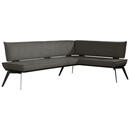 Bild 1 von Carryhome Eckbank, Schwarz, Holz, Metall, Textil, Buche, massiv, Eckteil, 215x165 cm, Stoffauswahl, Esszimmer, Bänke, Eckbänke