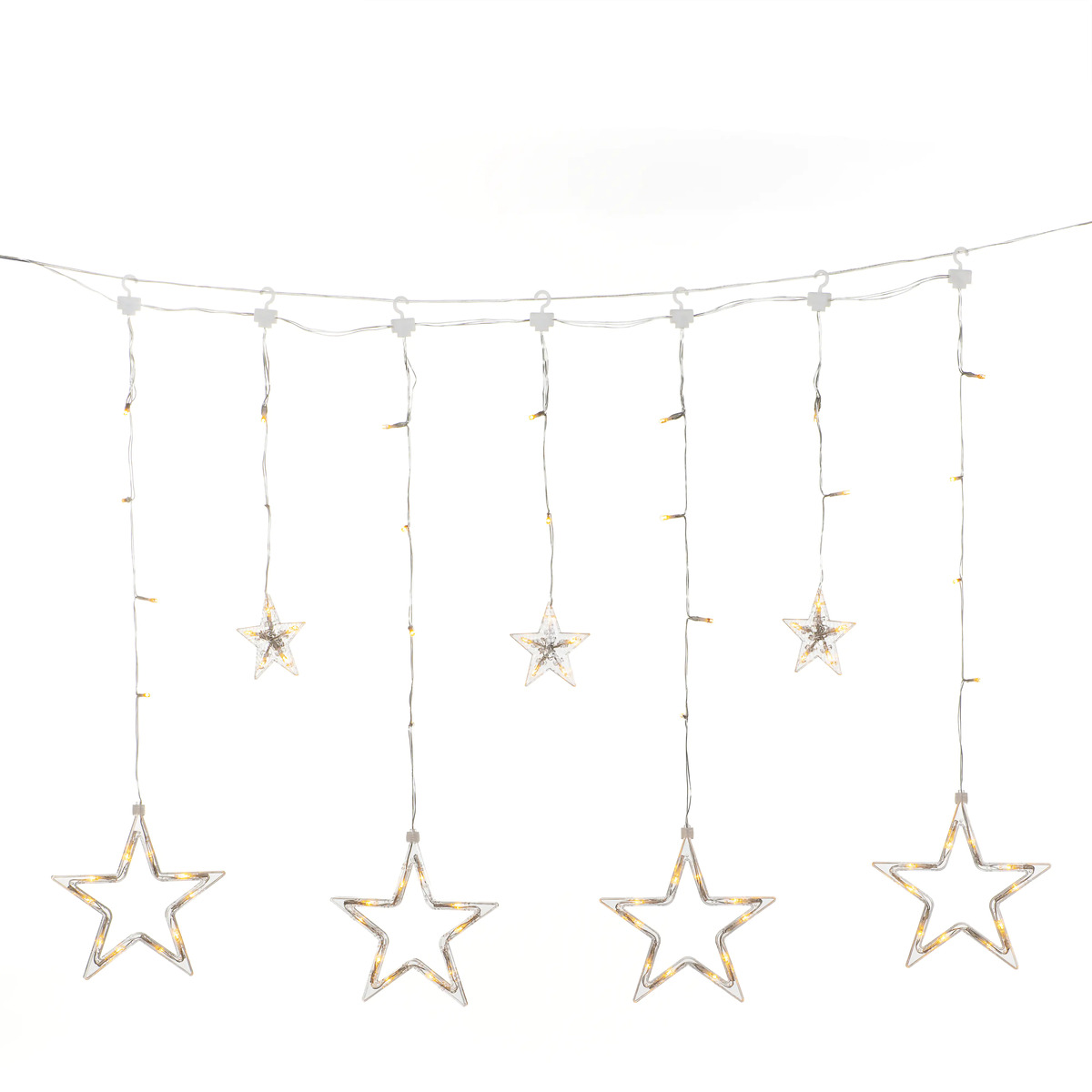 Bild 1 von Konstsmide LED Solar Sternen Lichtervorhang 77 bernsteinfarbene Dioden, -