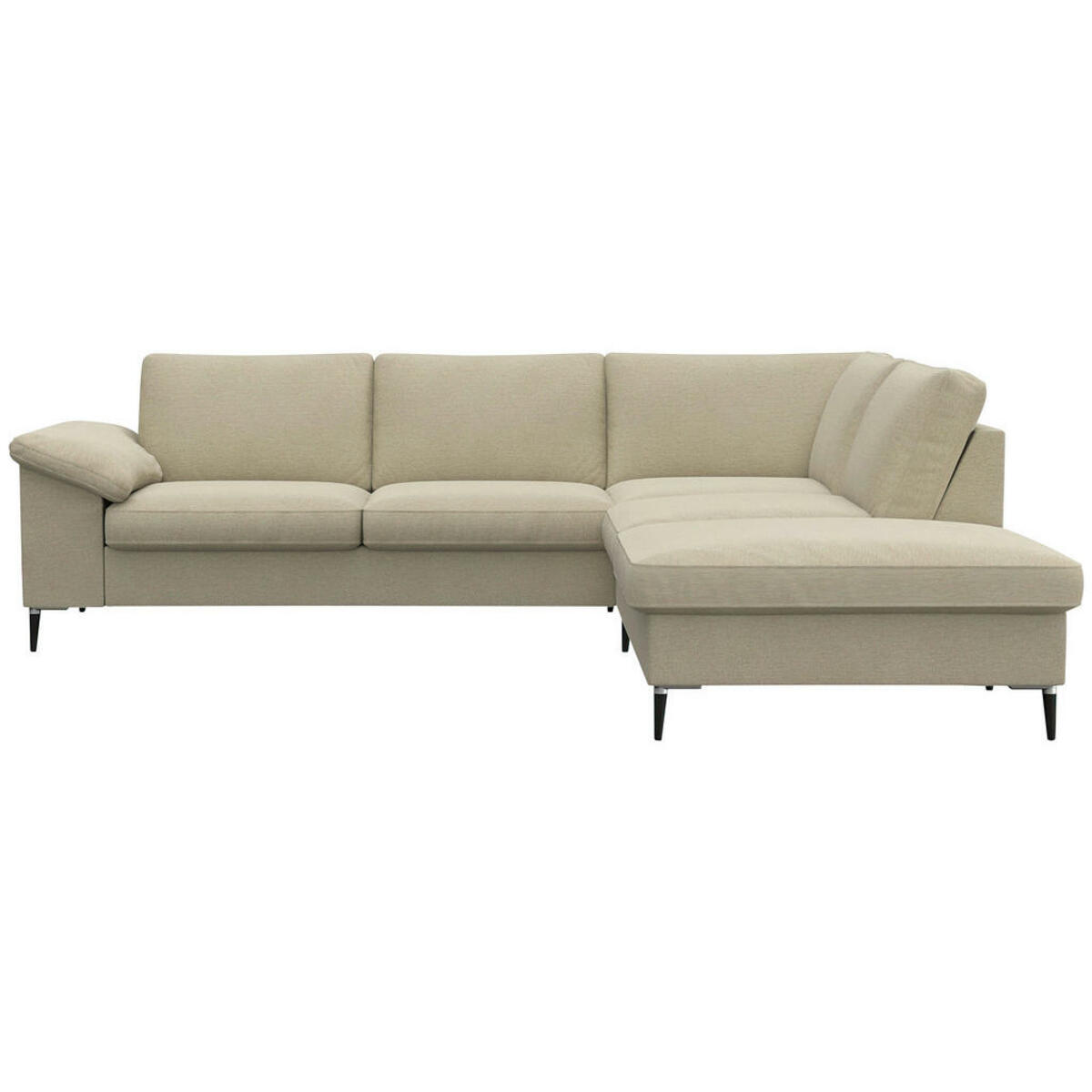 Bild 1 von Livetastic Ecksofa, Beige, Textil, 5-Sitzer, Füllung: Schaumstoff,Schaumstoff, Federn, Ottomane rechts, L-Form, 247x225 cm, Reach, Goldenes M, Oeko-Tex® Standard 100, Made in Europe, FSC Mix, Leder