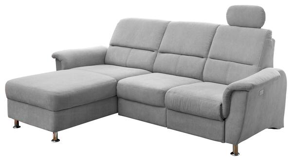 Bild 1 von Ecksofa mit Relaxfunktion + USB Anschluss Parole, Mikrof., Silberfarben