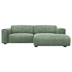 Livetastic Ecksofa, Grün, Textil, Birke, vollmassiv, 2-Sitzer, Ottomane rechts, L-Form, 252x171 cm, Reach, Goldenes M, Oeko-Tex® Standard 100, Made in Europe, FSC Mix, Lederauswahl, Stoffauswahl, W