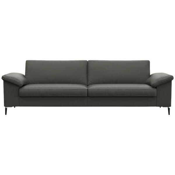 Livetastic 3SitzerSofa, Dunkelgrau, Leder, Echtleder, ColorFinish