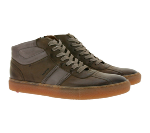 LLOYD Selected Benito Herren Sneaker-Boots mit seitlichen Reißverschluss Schnür-Stiefelette 21-530-12 Braun