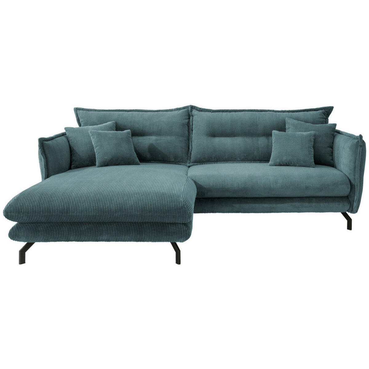 Bild 1 von Livetastic Ecksofa, Petrol, Textil, 4-Sitzer, Füllung: Schaumstoff, L-Form, 255x180 cm, Rücken echt, Armteil links, rechts, Wohnzimmer, Sofas & Couches, Wohnlandschaften, Ecksofas