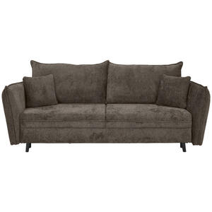 Carryhome Schlafsofa, Graubraun, Textil, Buche, massiv, 3-Sitzer, Füllung: Silikon,Silikon, 238x99x108 cm, Liegefunktion, Schlafen auf Sitzhöhe, Rücken echt, Kinder & Jugendmöbel, Jugendmöbel, J