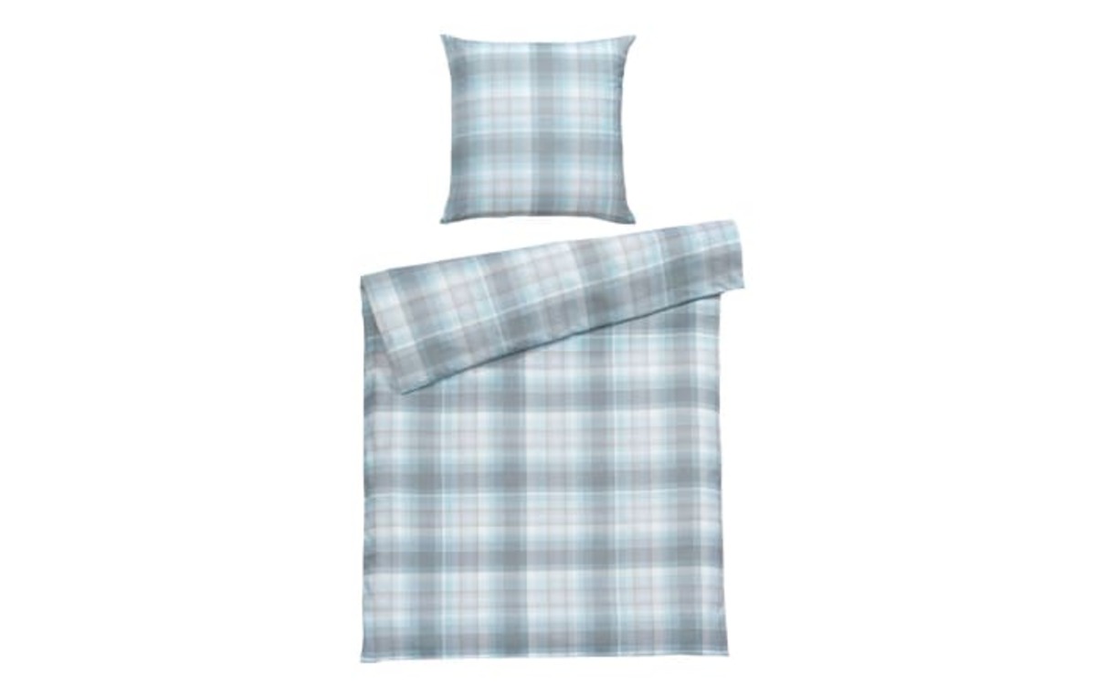 Bild 1 von Bettwäsche Baumwoll-Flanell, blau, 135 cm x 200 cm