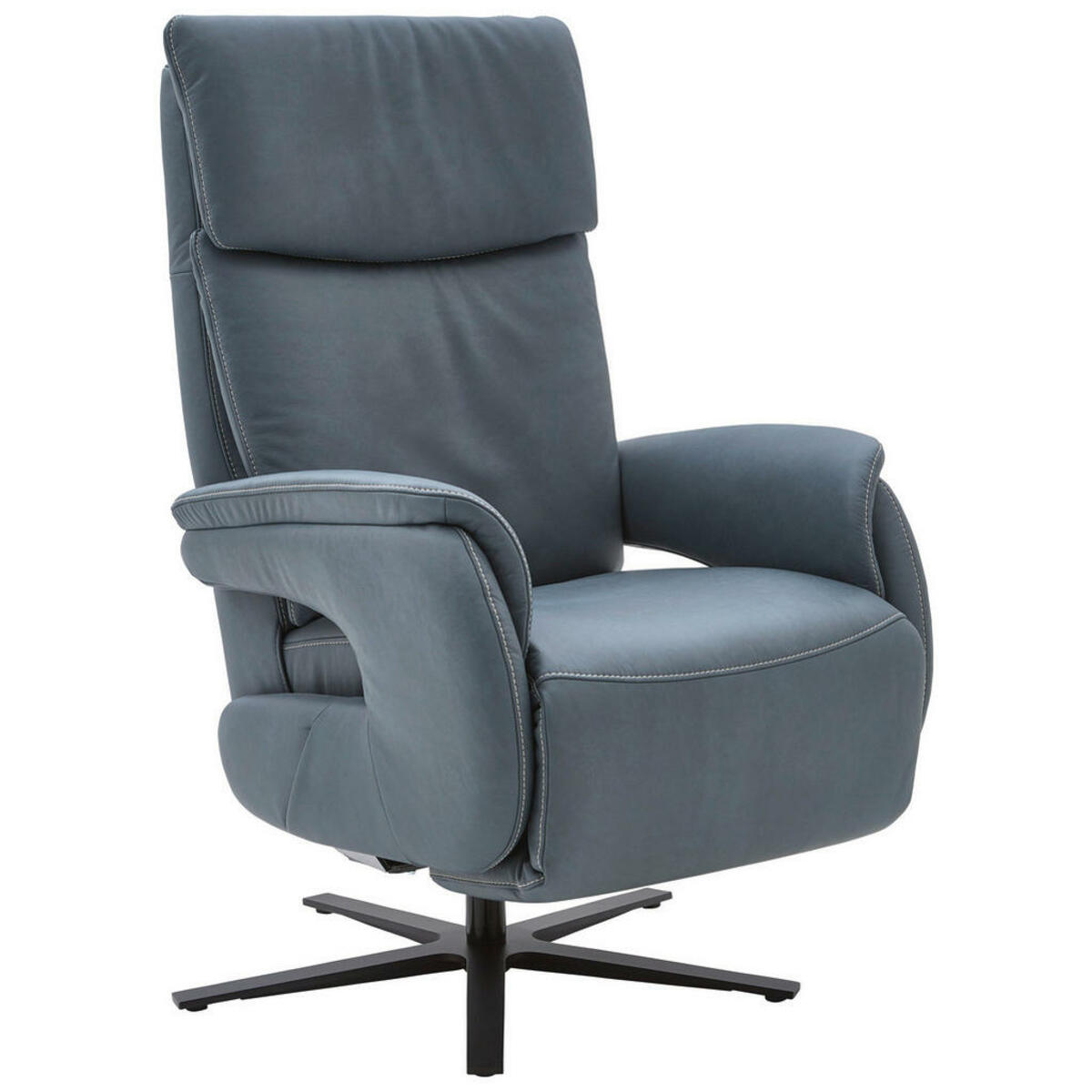 Bild 1 von Dieter Knoll Relaxsessel, Graublau, Leder, Echtleder, Nappaleder, Longlife-Leder, 70x117x85 cm, Fußauswahl, Lederauswahl, Stoffauswahl, Liegefunktion, Aufstehhilfe, Wohnzimmer, Sessel, Relaxsessel