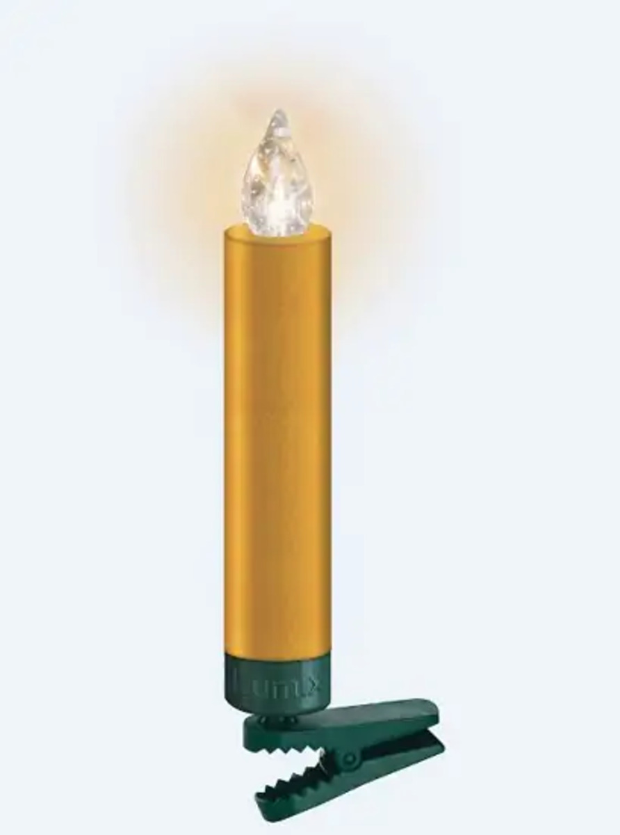 Bild 1 von Krinner Lumix Weihnachtsbaumkerzen Premium mini Erweiterung 6 LED gold