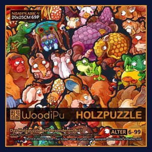 WoodiPu - Holzpuzzle - Arche Noah 5 - 69 Teile