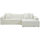 Bild 1 von Carryhome Ecksofa, Creme, Textil, 4-Sitzer, Ottomane rechts, L-Form, 280x188 cm, seitenverkehrt erhältlich, Rücken echt, Stoffauswahl, Wohnzimmer, Sofas & Couches, Wohnlandschaften, Ecksofas