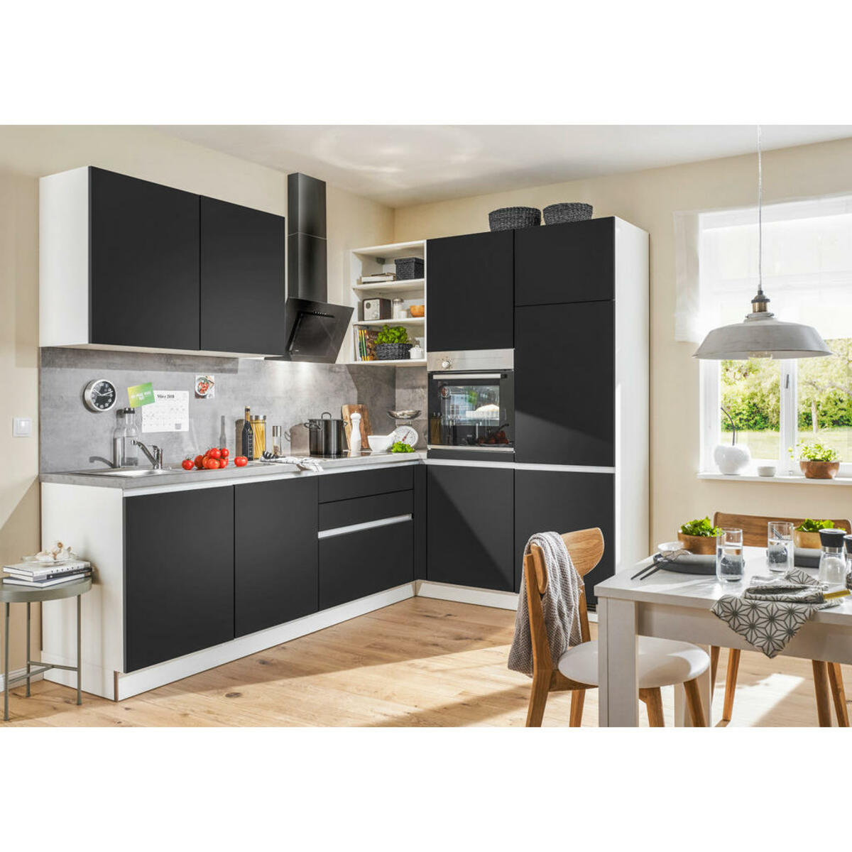 Bild 1 von Welnova Küchenleerblock, Grau, Schwarz, Weiß, 275x185 cm, Made in Germany, in den Filialen seitenverkehrt erhältlich, Küchen, Küchenzeilen & Küchenblöcke, Küchenzeilen ohne Geräte