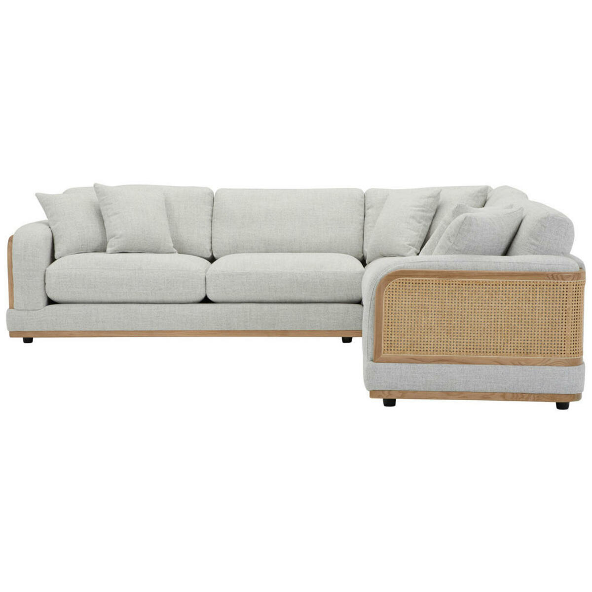 Bild 1 von Livetastic Ecksofa Wiener Geflecht, Hellgrau, Textil, L-Form, 294x294 cm, Wohnzimmer, Sofas & Couches, Wohnlandschaften, Ecksofas