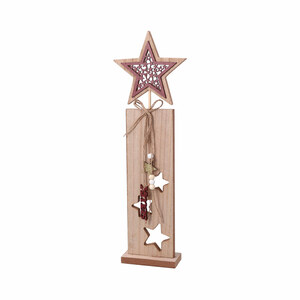 Weihnachts-Aufsteller Stern aus Holz 42 x 10,5 cm
