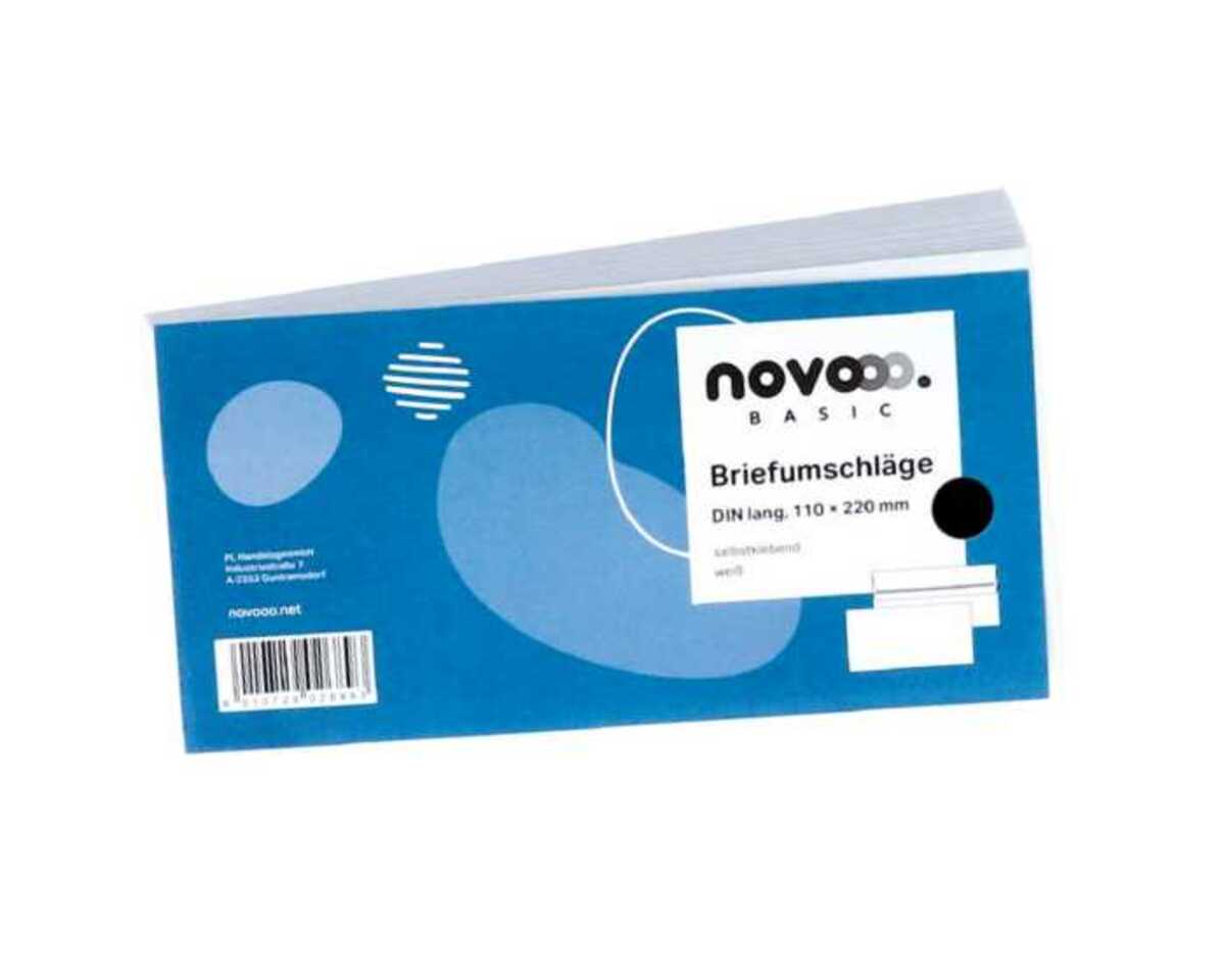 Bild 1 von Novooo Briefumschläge DIN lang 25er, weiß