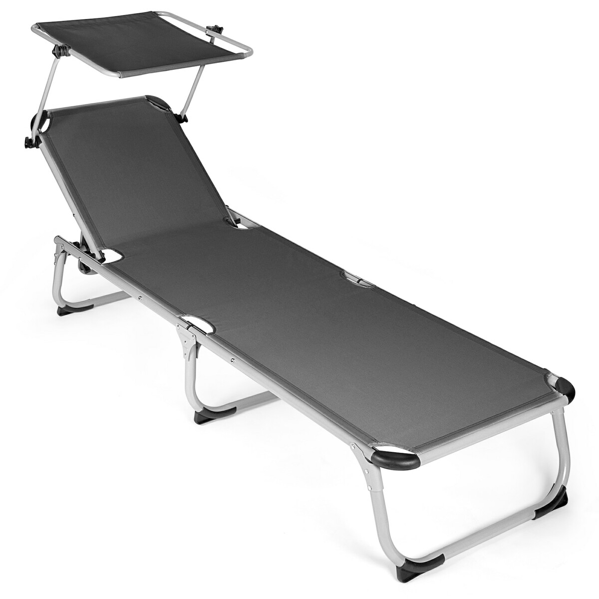 Bild 1 von Park Alley Sonnenliege mit Sonnendach PA-5241, grau, versch. Farben