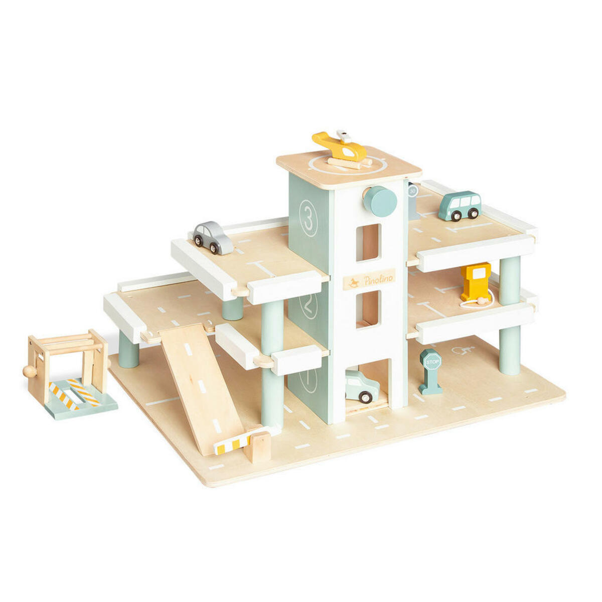 Bild 1 von Pinolino Parkgarage, Beige, Holz, Birke, 57x37x40 cm, unisex, Spielzeug, Kinderspielzeug, Spielzeugautos