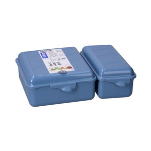 Rotho Funbox 1,05 + 0,55 L Doppelbox blau
