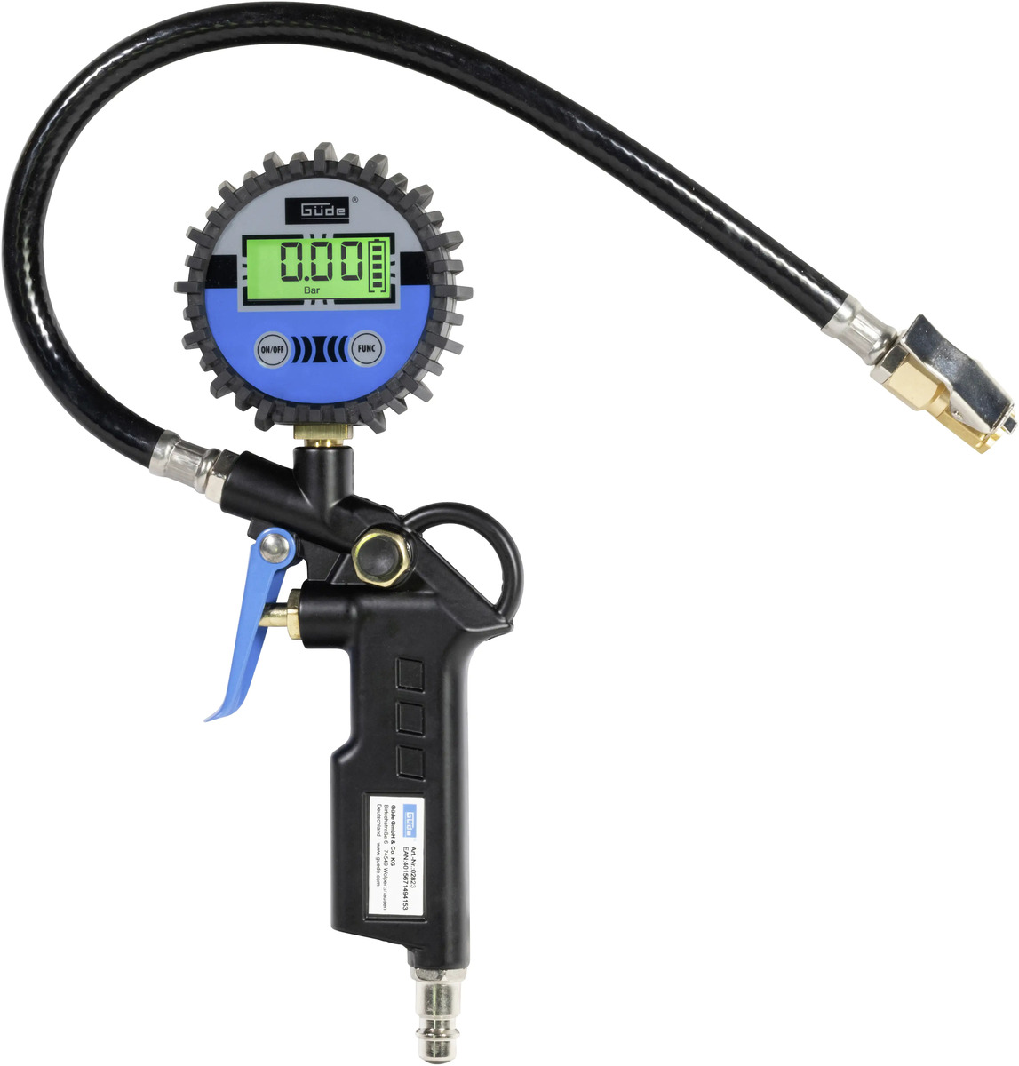 Bild 1 von Güde Reifenfüller Digital 11 E Schlauch 365 mm, Automatikabschaltung