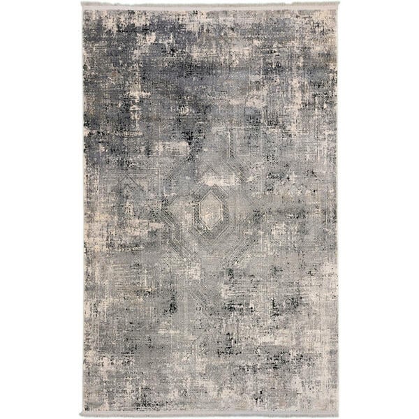 Bild 1 von Cazaris Vintage-Teppich Bhima, Schwarz, Textil, Abstraktes, rechteckig, 240 cm, Care & Fair, Made in Turkey, lichtunempfindlich, pflegeleicht, Teppiche & Böden, Teppiche, Vintage-Teppiche